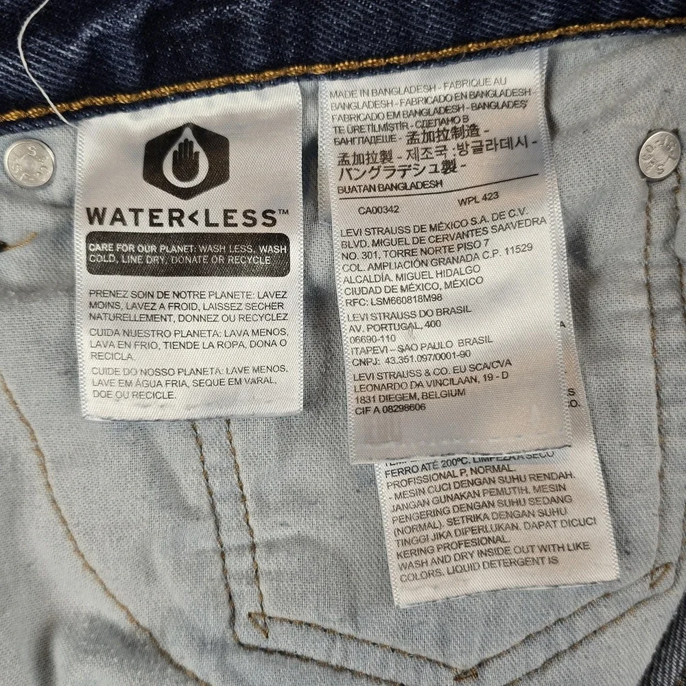 Levi's 550 Jeans Mens 38x29 Blue Relaxed Tapered Denim Zip Fly Medium Wash‎